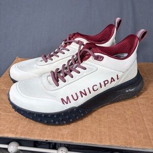 Municipal Sportcross All-Terrain ATG Men’s White Red Spikeless Golf Shoes Sz 8.5
